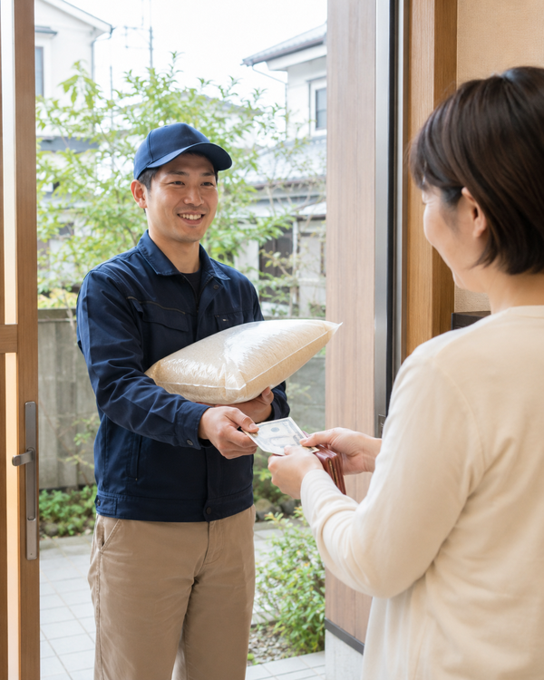 代金引換で商品を受け取る